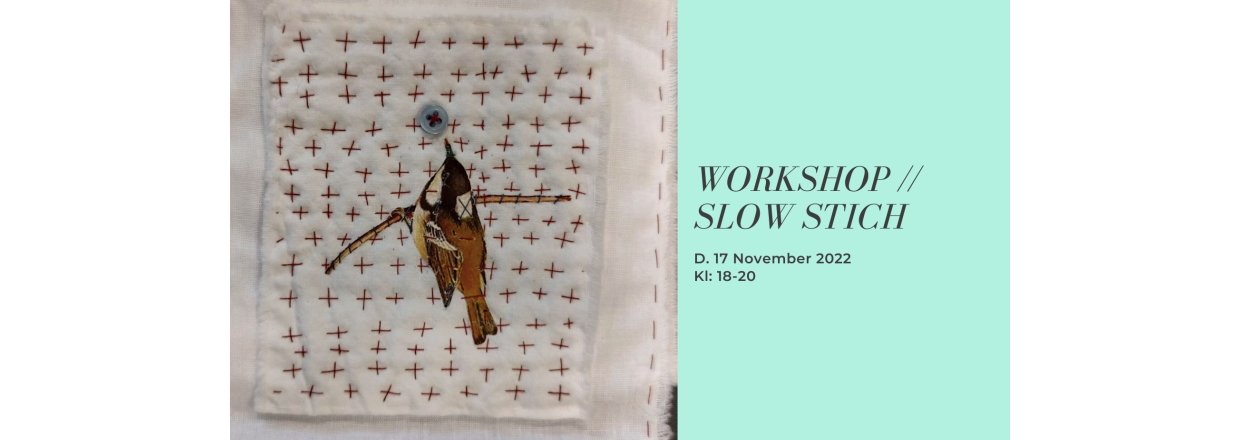 Workshop // Slowstiching // D. 17 Nov. 2022 Kl: 18-20