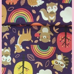 Bomulds Jersey // Regnbue dyr