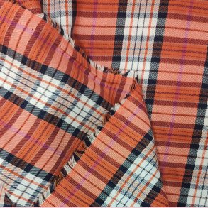 V�vet viskose //  Skotskternet Orange 