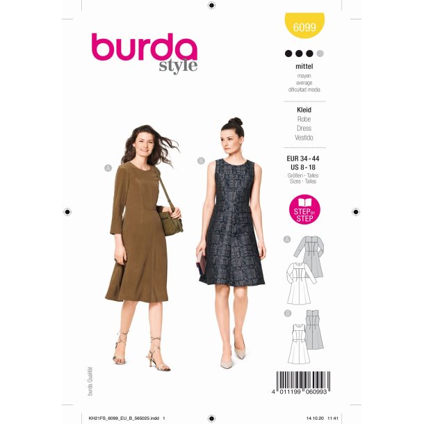 Burda - 6099 - kjole