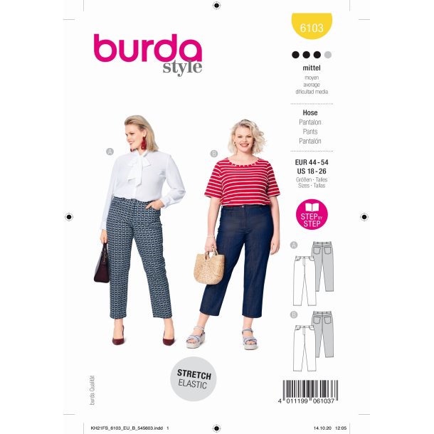 Burda - 6103 - Bukser