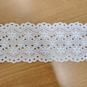 Feston Blonde B�nd // Hvid 7cm