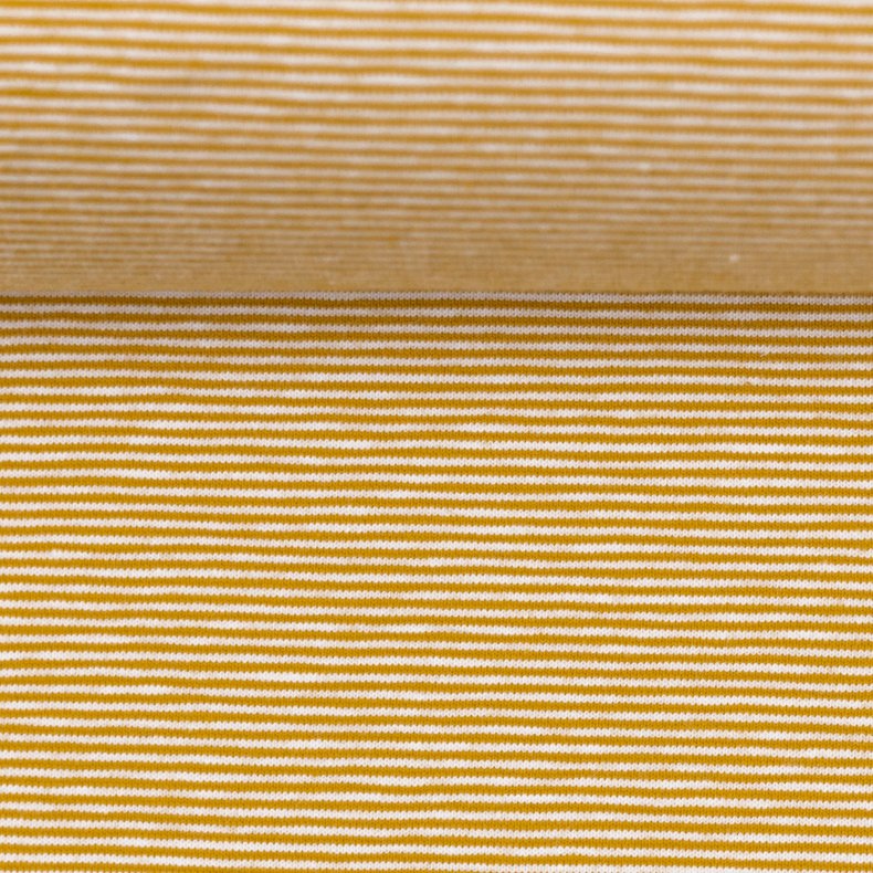 Bomuld Jersey // sm� striber gul