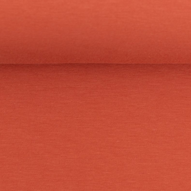 Bomulds jersey 119,- fersken laks r�d orange 