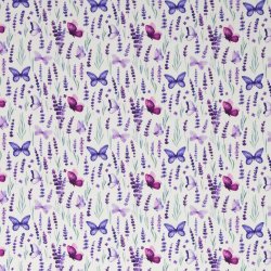 Bomulds poplin // Sommerfugle Lilla