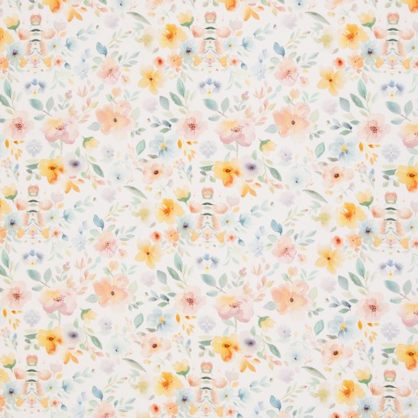 Bomulds Jersey 149,- Akvarel blomst