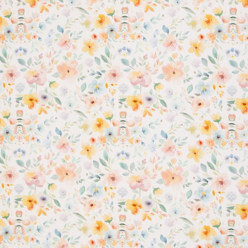 Bomulds Jersey 149,- Akvarel blomst