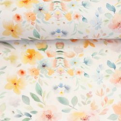 Bomulds Jersey 149,- Akvarel blomst