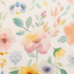 Bomulds Jersey 149,- Akvarel blomst