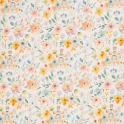 Bomulds Jersey 149,- Akvarel blomst