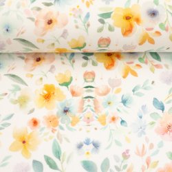 Bomulds Jersey 149,- Akvarel blomst