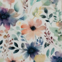 Bomuld Jersey // Akvarel blomst