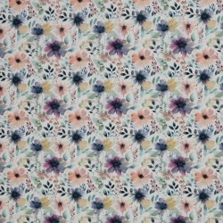 Bomuld Jersey // Akvarel blomst