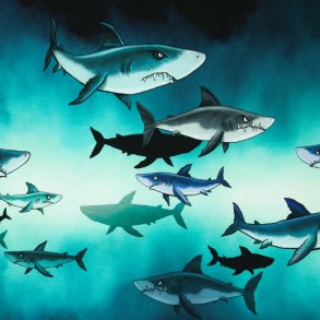 Franch Terry STYKKE // Shark Haj