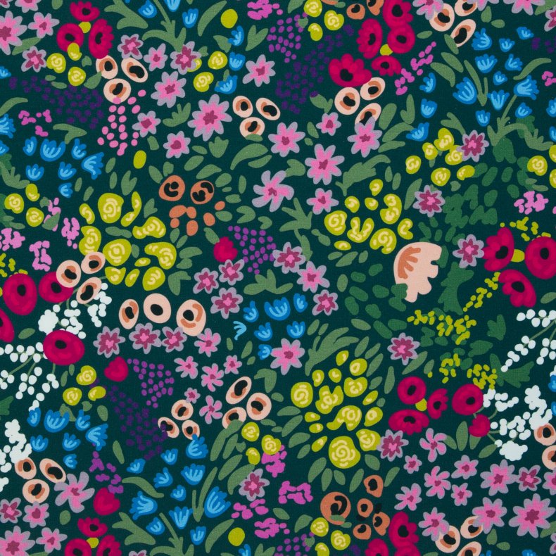 Bomulds Jersey Terry // Malibou Blomster