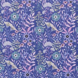 Bomulds poplin // Happy Flowers