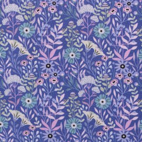 Bomulds poplin // Happy Flowers