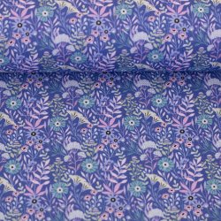 Bomulds poplin // Happy Flowers