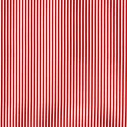 Bomulds Poplin // Striber hvid r�d
