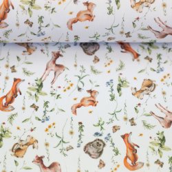 Bomulds poplin m. vandafvisende bel�gning // Skovens dyr