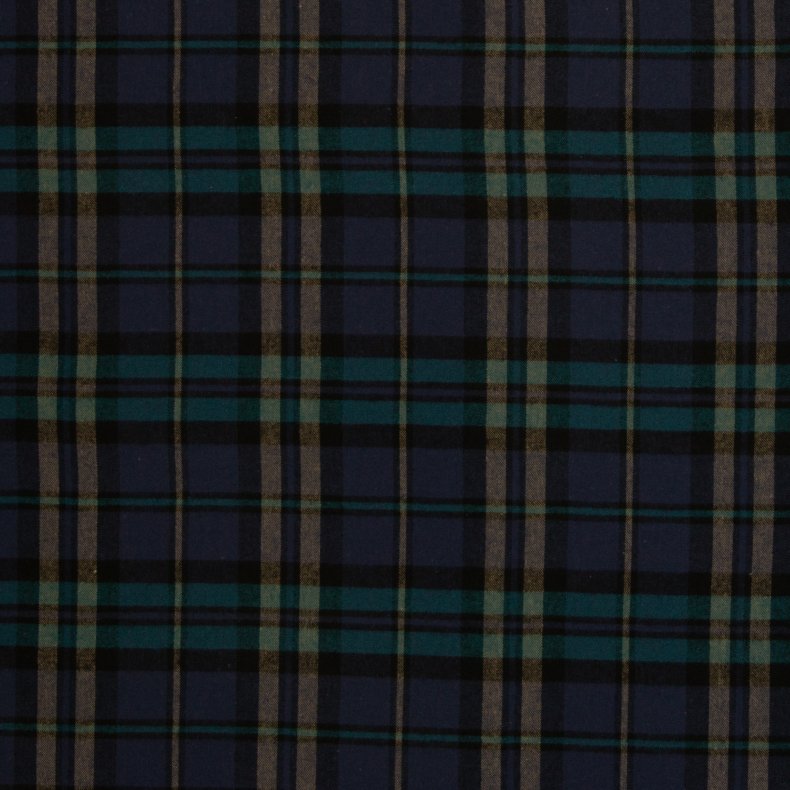 Flannel  // Skotsk Tern Bl� Sort Turkis