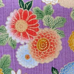 Japansk // Sm� blomster lilla orange