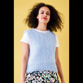 Bella Strikke Opskrift Vest Med Lam Ribkanter