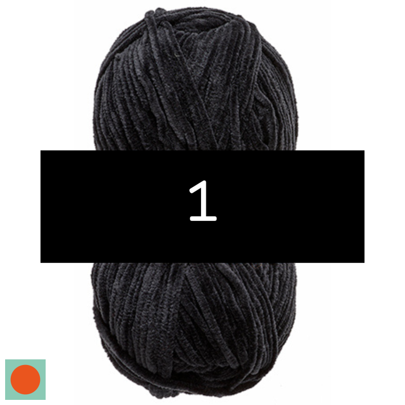 Nr. 1 Sort // Chenille