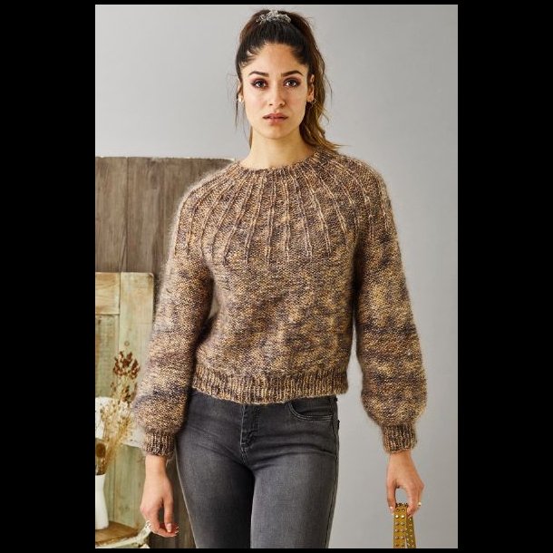 Bella Strikke Opskrift Raglan Blus m/Vrang