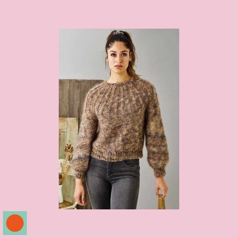 Bella Strikke Opskrift Raglan Blus m/Vrang