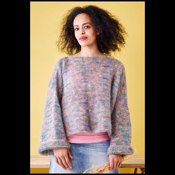 Bella Strikke Opskrift Retstrikket bred bluse