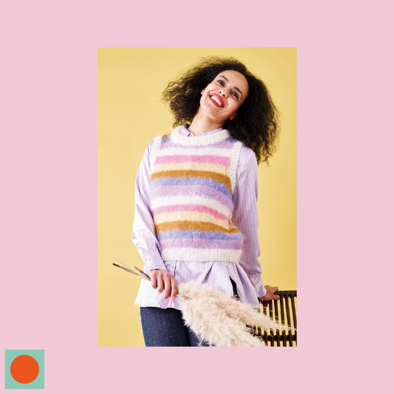 Bella Strikke Opskrift Stribet Vest