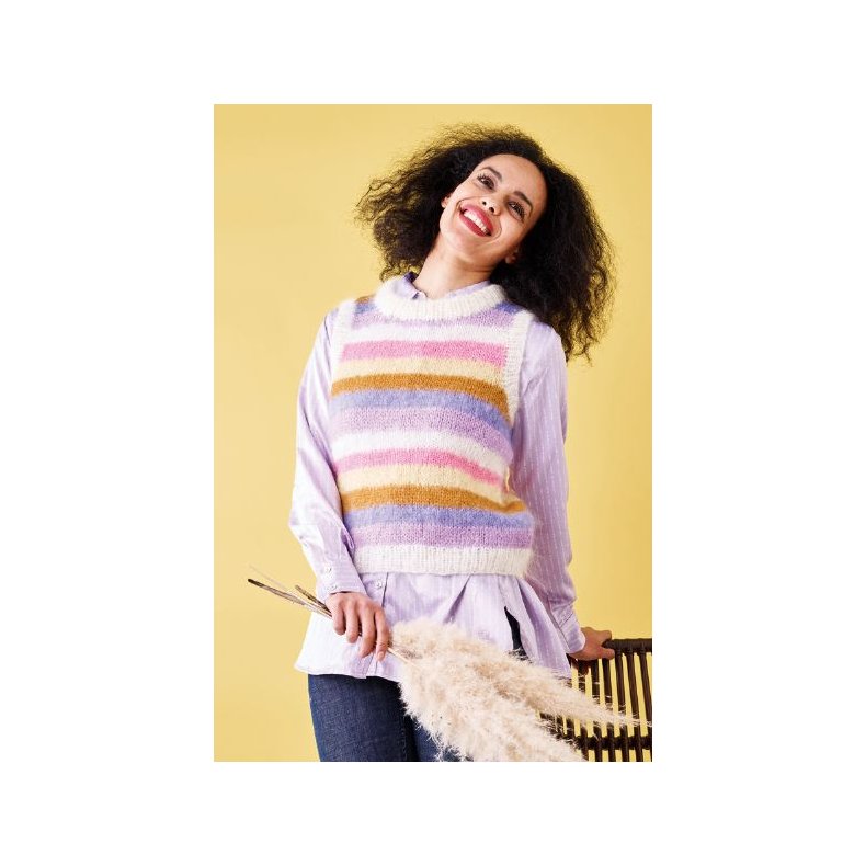 Bella Strikke Opskrift Stribet Vest