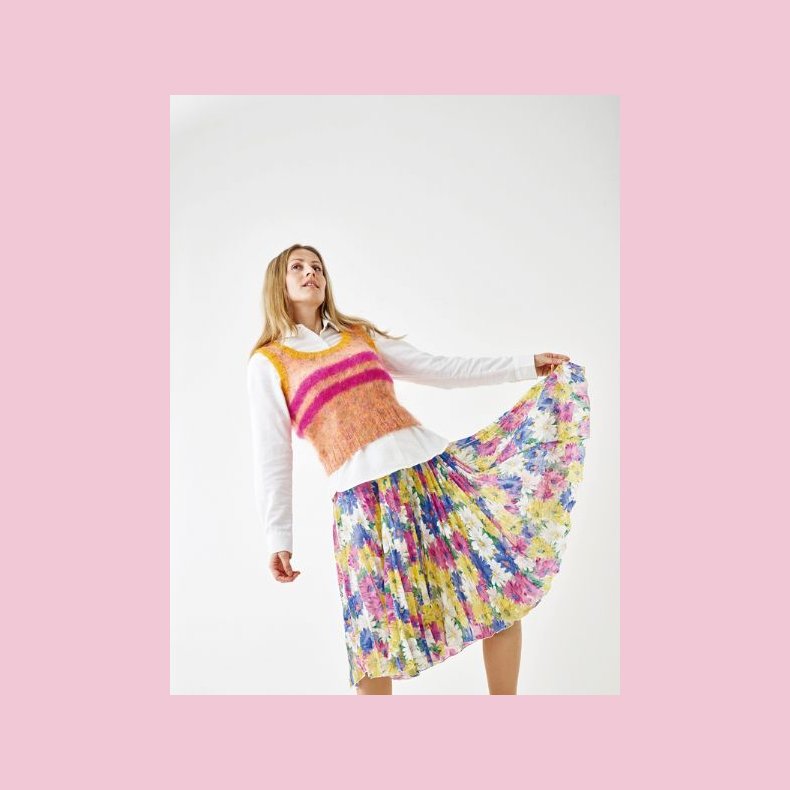 Bella Strikke Opskrift Vest Med Striber