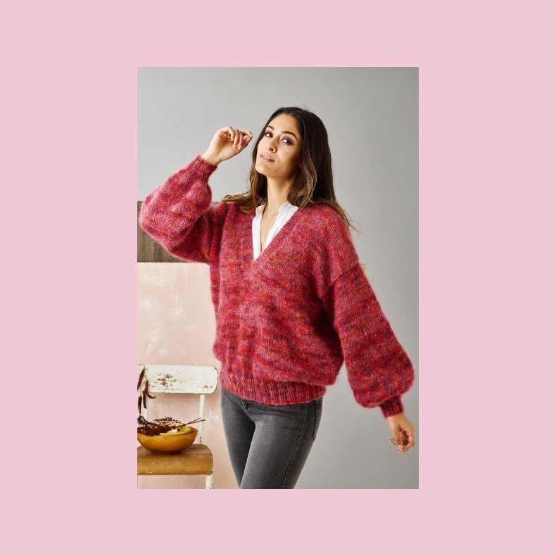 Bella Strikke Opskrift Sweater Med V-Hals