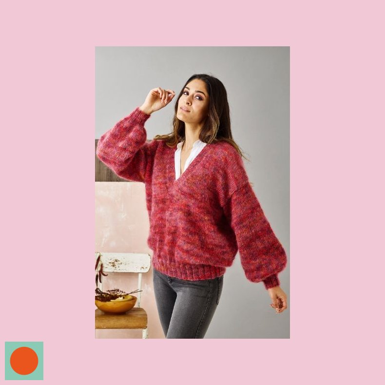 Bella Strikke Opskrift Sweater Med V-Hals