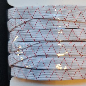 ELASTIK SUPER - HVID RD ZIGZAG - 8mm x 10m