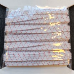 ELASTIK BABY - HVID R�D ZIGZAG - 5mm x 3m