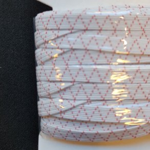 ELASTIK - HVID RD ZIGZAG - 8mm x 10m