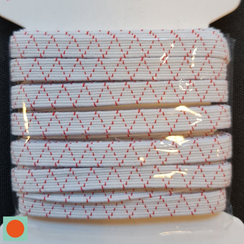 ELASTIK - HVID RD ZIGZAG - 6mm x 5m