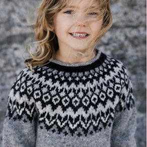 StrikkeOpskrift PDF // Nor Bluse Fjallalopi Str. 104 116 128 140 152 NO