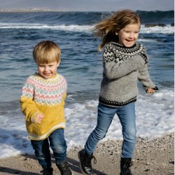 StrikkeOpskrift PDF // Nor Bluse Fjallalopi Str. 104 116 128 140 152 NO