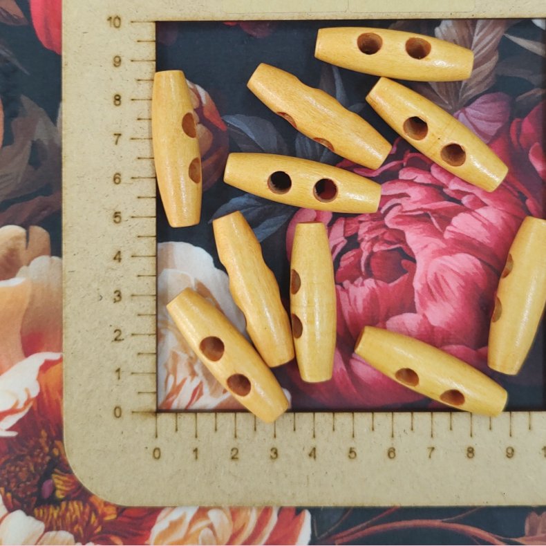 Knap tr� Natur 4cm // Duffle coat