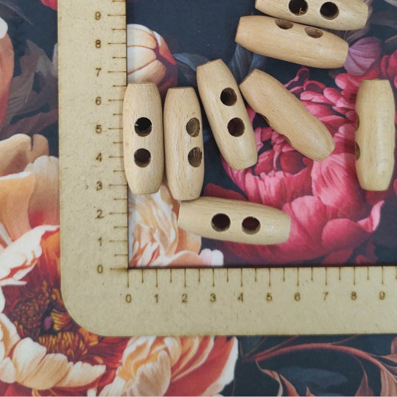 Knap Tr� Lys 4cm // Duffle coat