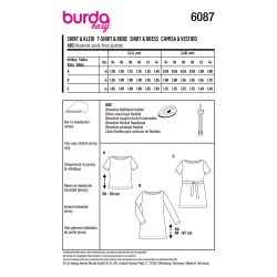Burda 6087 - BLUSE + KJOLE