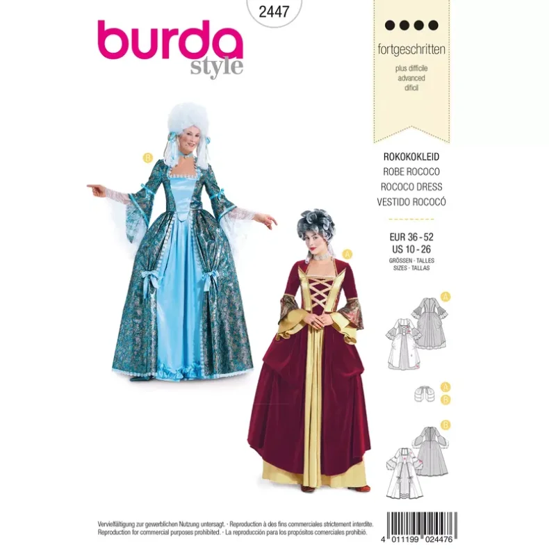 Burda 2447 - Rococo kjole