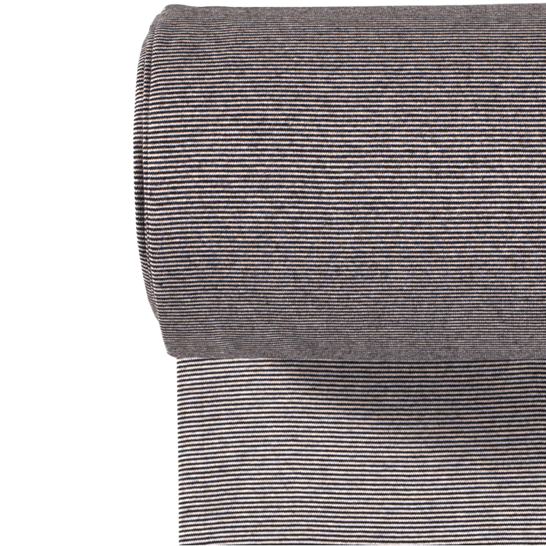 Rib Stribet  // Sort &amp; Hvid