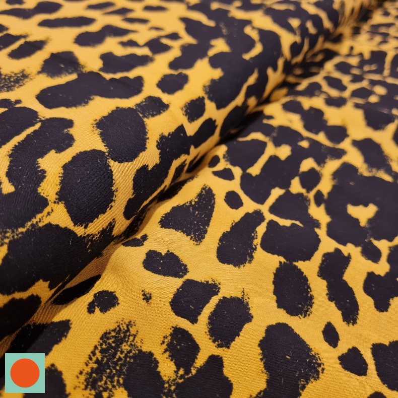 Viskose vvet 119,- Leopard karry gul