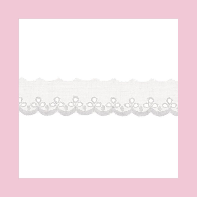 Faston Blonde B�nd // Hvid 2,5cm