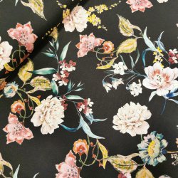 Viskose 269,- Italiensk modehus sort blomst